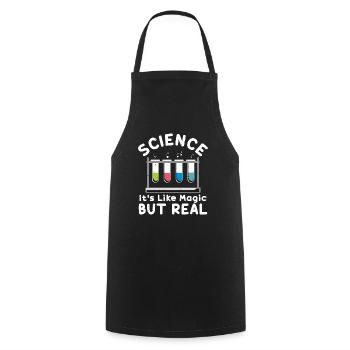Science C’est comme de la magie mais du vrai vintage - Tablier de cuisine - noir - Devant - AI Model Male 185 dark (185cm)