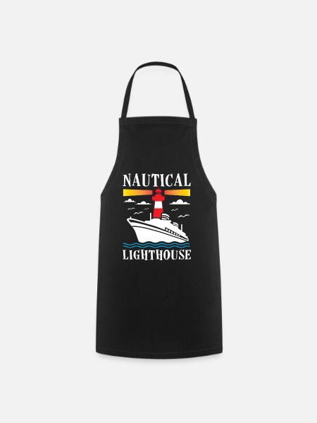 Nautical Lighthouse - Kochschürze - Schwarz