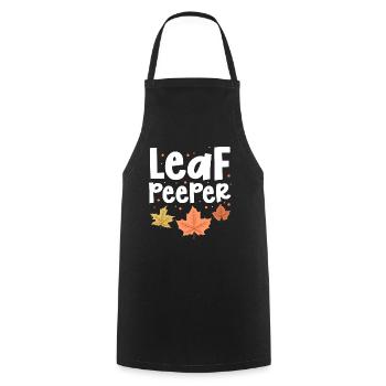 Leaf Peeper Peeping Autumn Fall Season Leaves - Cooking Apron - black - Front - AI Model Male 185 dark (185cm)