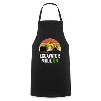 Excavator Driver Excavator Operator - Cooking Apron - black - Front - AI Model Male 185 dark (185cm)