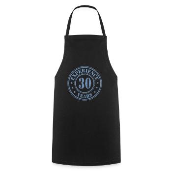30 years of experience - Cooking Apron - black - Front - AI Model Male 185 dark (185cm)