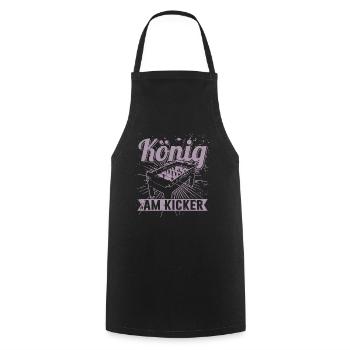 König am Kicker Herren T-Shirt für Kicker Spieler - Kochschürze - Schwarz - Vorne - AI Model Male 185 dark (185cm)
