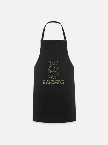 Denglisch Jetzt weiß ich wie der Hase läuft - Kochschürze - Schwarz