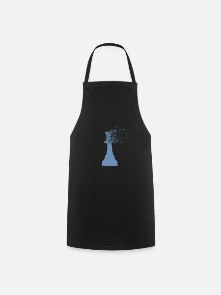 Chess queen king dispersion - Kochschürze - Schwarz