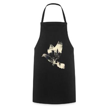 pigeon pigeon bird pigeon fancier flying - Cooking Apron - black - Front - AI Model Male 185 dark (185cm)