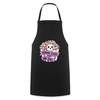 Films d’horreur et frisson - Tablier de cuisine - noir - Devant - AI Model Male 185 dark (185cm)