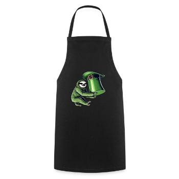 St. Patricks Day Faultier Zylinder Grün - Kochschürze - Schwarz - Vorne - AI Model Male 185 dark (185cm)