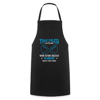 Tischler Zitat Unmögliches Grunge Design - Kochschürze - Schwarz - Vorne - AI Model Male 185 dark (185cm)