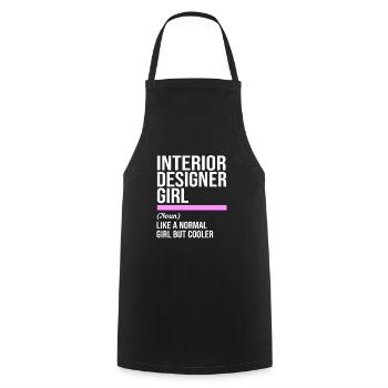 Architecture Architect Interior Designer - Cooking Apron - black - Front - AI Model Male 185 dark (185cm)