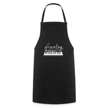 DJ Djing Label Keyboard - Kochschürze - Schwarz - Vorne - AI Model Male 185 dark (185cm)