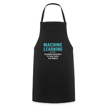 Codeur programmeur GPT - Tablier de cuisine - noir - Devant - AI Model Male 185 dark (185cm)