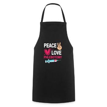 Phlebotomist Nurse Nurse Blood Sampling - Cooking Apron - black - Front - AI Model Male 185 dark (185cm)
