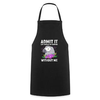 Parrot Gray Gray Parrot - Cooking Apron - black - Front - AI Model Male 185 dark (185cm)