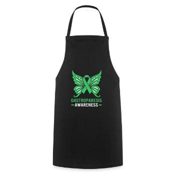 Gastroparésie - Tablier de cuisine - noir - Devant - AI Model Male 185 dark (185cm)