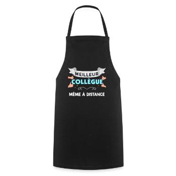 Meilleure Collegue Télétravail Cadeau Cool - Tablier de cuisine - noir - Devant - AI Model Male 185 dark (185cm)