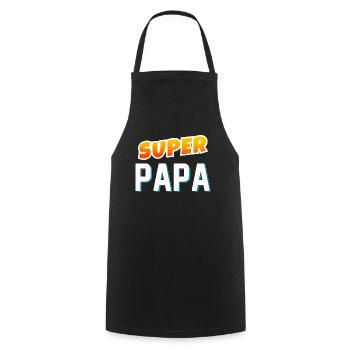 Super Dad Gift of Super Kids - Cooking Apron - black - Front - AI Model Male 185 dark (185cm)