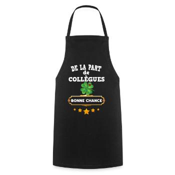 Les Collègues inoubliables Cadeau Départ Collègue - Tablier de cuisine - noir - Devant - AI Model Male 185 dark (185cm)