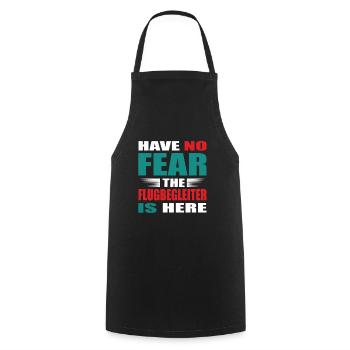Have no Fear the Flight Attendant is here Outfit - Cooking Apron - black - Front - AI Model Male 185 dark (185cm)