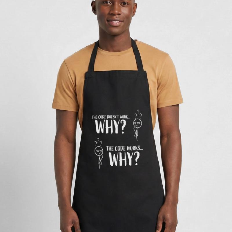 Funny Coding Programmer Gift "The code works..Why" Cooking Apron