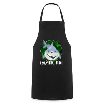 high immer hai cbd thc - Kochschürze - Schwarz - Vorne - AI Model Male 185 dark (185cm)