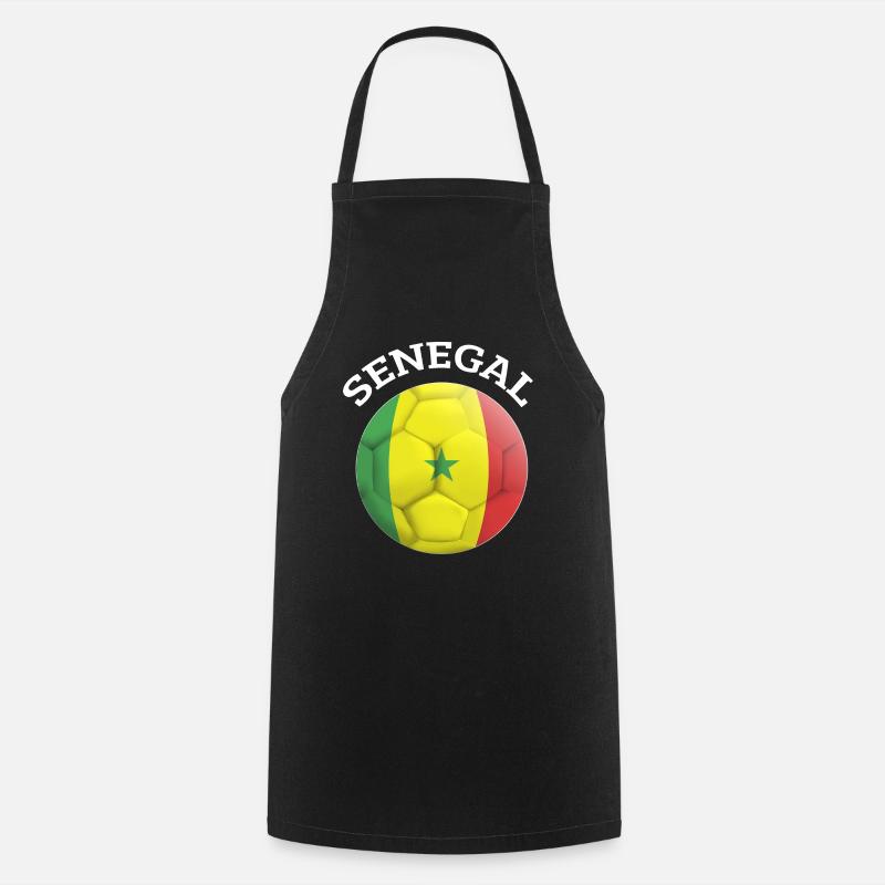 Senegal Afrika Geschenkidee - Kochschürze - Schwarz