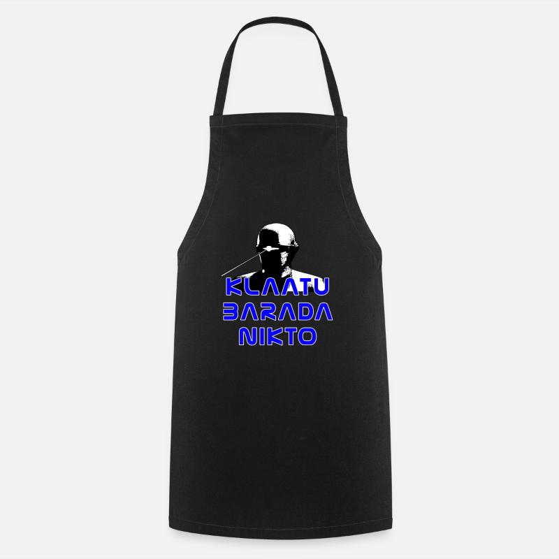Klaatu Barada Nikto - Cooking Apron - black
