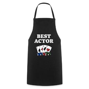 Meilleur acteur Drôle Poker Humour Joueur de Poker Joueur de Poker - Tablier de cuisine - noir - Devant - AI Model Male 185 dark (185cm)