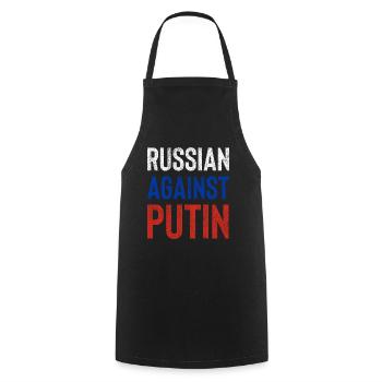 Russian against Putin russia flag grunge - Cooking Apron - black - Front - AI Model Male 185 dark (185cm)