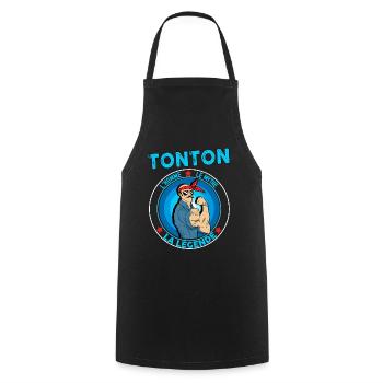 Tonton Vintage L'homme Le Mythe La Légende - Tablier de cuisine - noir - Devant - AI Model Male 185 dark (185cm)