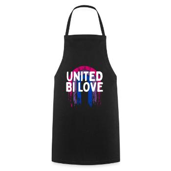 United Bi Love Bisexual LGBTQ Bi Pride LGBT Gay - Cooking Apron - black - Front - AI Model Male 185 dark (185cm)