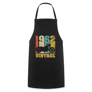 1962 Jahrgang Geburtstag Biker Motorrad Geschenk - Kochschürze - Schwarz - Vorne - AI Model Male 185 dark (185cm)