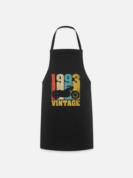 1993 Jahrgang Geburtstag Biker Motorrad Geschenk - Kochschürze - Schwarz