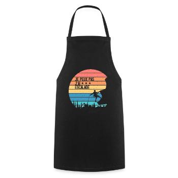 I can't I climbed - Cooking Apron - black - Front - AI Model Male 185 dark (185cm)