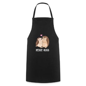 Hedge hugs hug hedgehog gift valentines day - Cooking Apron - black - Front - AI Model Male 185 dark (185cm)