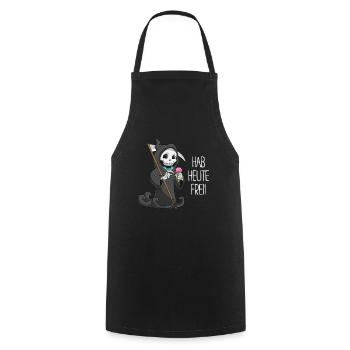 Have free death gift grim reaper funny today - Cooking Apron - black - Front - AI Model Male 185 dark (185cm)