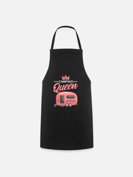 Camping Queen Camperin Camper - Kochschürze - Schwarz