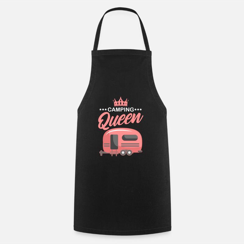 Camping Queen Camperin Camper - Kochschürze - Schwarz