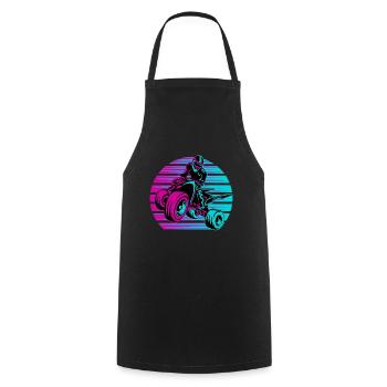 Quad Rider Offroad Biker ATV Vintage - Cooking Apron - black - Front - AI Model Male 185 dark (185cm)