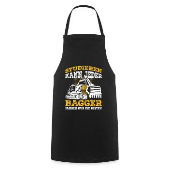 Baggerfahrer Sprüche Bagger Geschenk - Kochschürze - Schwarz - Vorne - AI Model Male 185 dark (185cm)