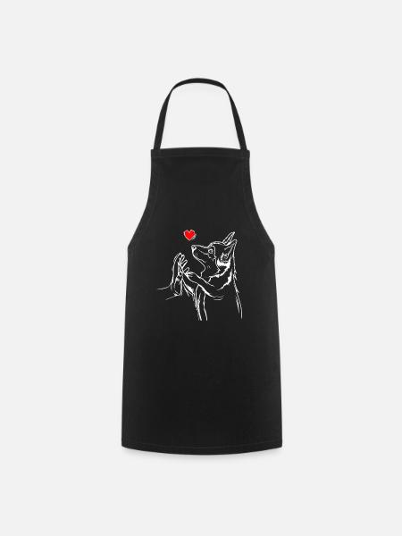 Corgi Liebe Hundehalter Frauchen Geschenk - Kochschürze - Schwarz