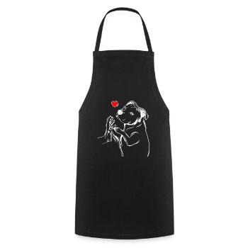 Pitbull Love Dogs Woman Gift - Cooking Apron - black - Front - AI Model Male 185 dark (185cm)