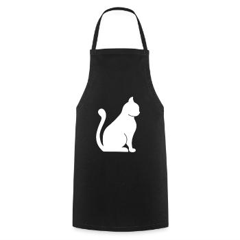 Katze Kater Katzen - Kochschürze - Schwarz - Vorne - AI Model Male 185 dark (185cm)