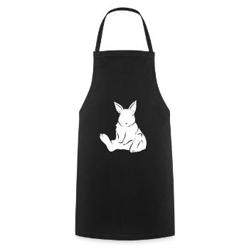 Rabbit - Cooking Apron - black - Front - AI Model Male 185 dark (185cm)