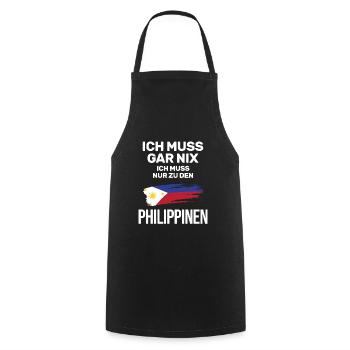 Philippinisch Philippinen Manila - Kochschürze - Schwarz - Vorne - AI Model Male 185 dark (185cm)