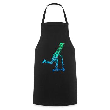 Scooter Roller Stunt for Kids - Cooking Apron - black - Front - AI Model Male 185 dark (185cm)