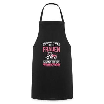 Traktor Landwirtschaft Bauer - Kochschürze - Schwarz - Vorne - AI Model Male 185 dark (185cm)