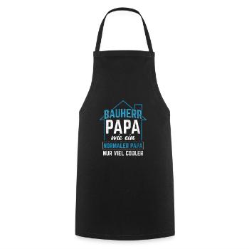 Bauherr Papa Viel Cooler Richtfest Hausbau Bauherr - Kochschürze - Schwarz - Vorne - AI Model Male 185 dark (185cm)