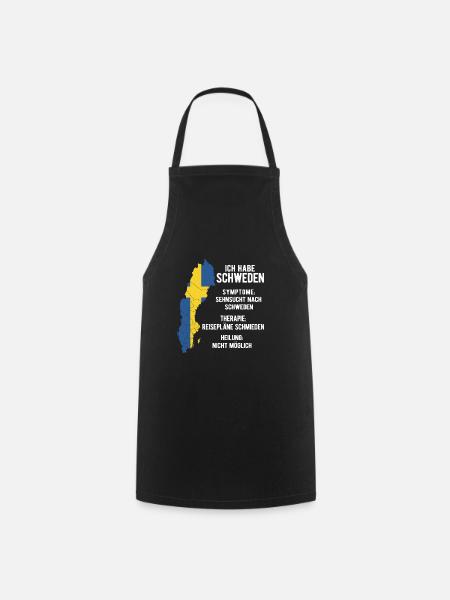 Schweden Skandinavien - Kochschürze - Schwarz
