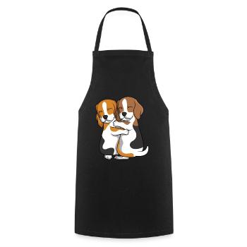 Beagle Lovers Dogs Mistress Children - Cooking Apron - black - Front - AI Model Male 185 dark (185cm)