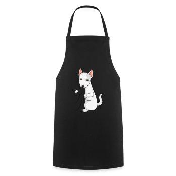 Bull Terrier Lovers Dogs Dear Bull Terrier - Cooking Apron - black - Front - AI Model Male 185 dark (185cm)